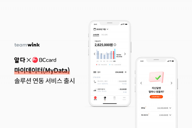 비씨카드 ‘페이북’ 앱과 연동되는 알다의 개인 자산관리 솔루션