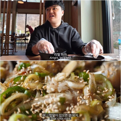 간장게장 식당의 음식 재사용 의혹을 제기한 유튜버 하얀트리의 방송 영상. /유튜버 하얀트리 채널.